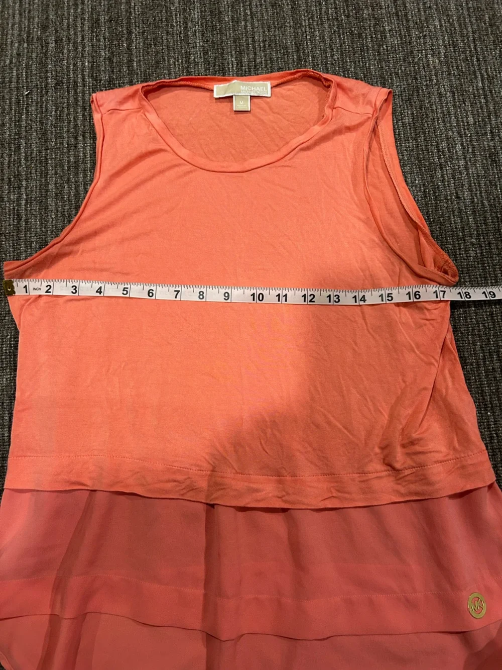 Michael Kors Coral Layered Tank Top women’s medium